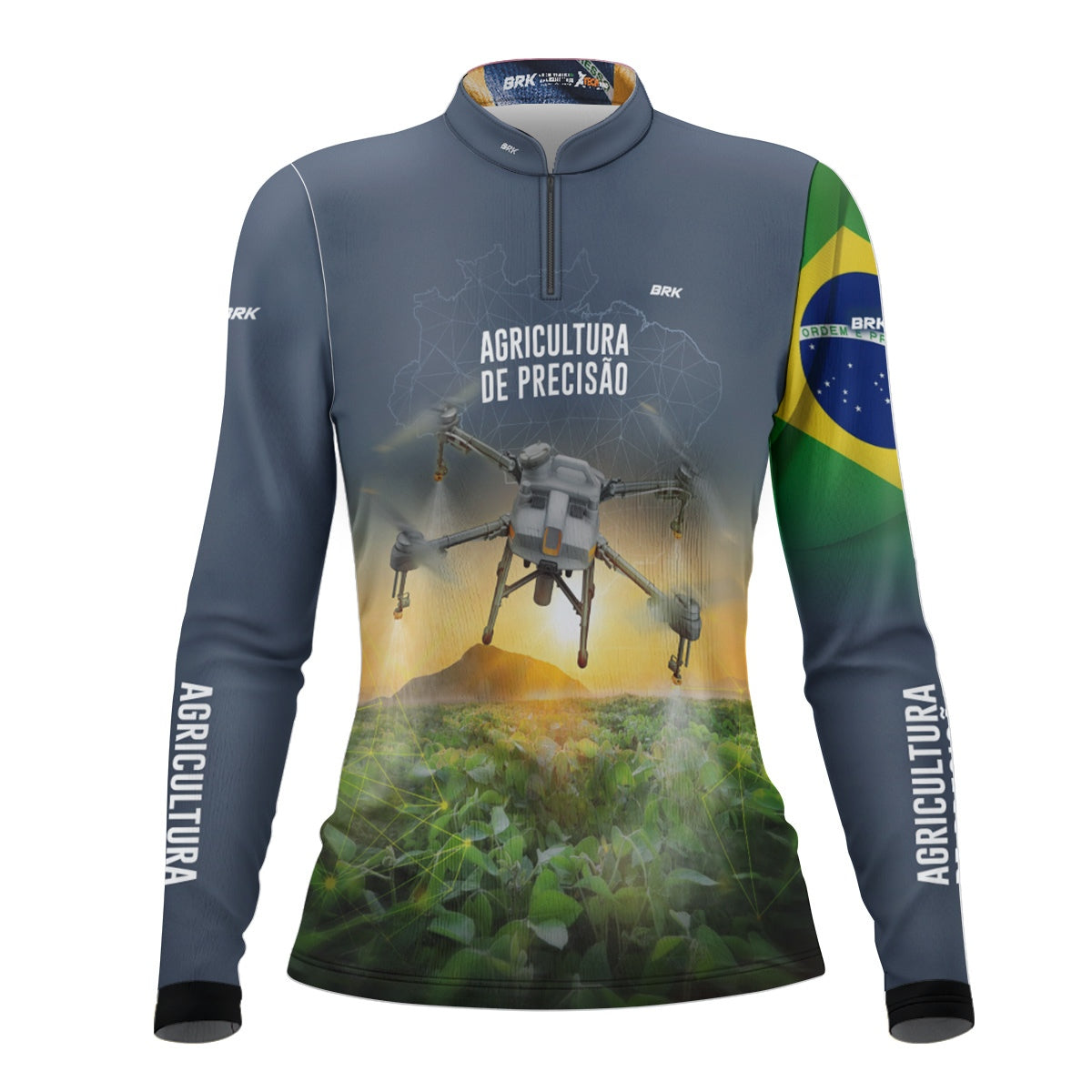 Camisa Agro Feminina Brk Drone T10 com Proteção Solar UV50+ - Brk Agro