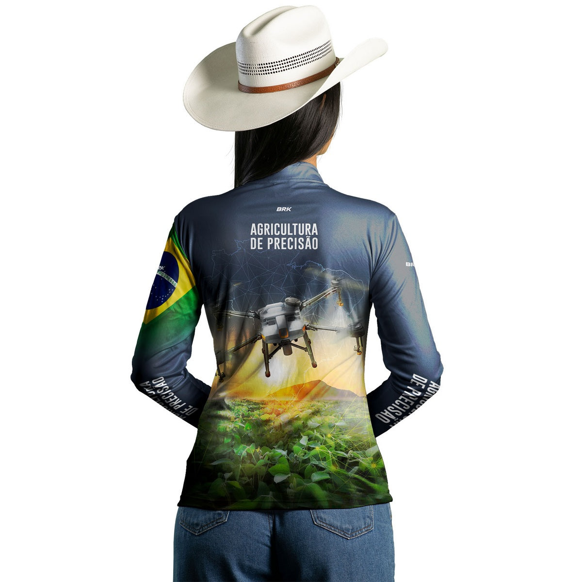 Camisa Agro Feminina Brk Drone T10 com Proteção Solar UV50+ - Brk Agro