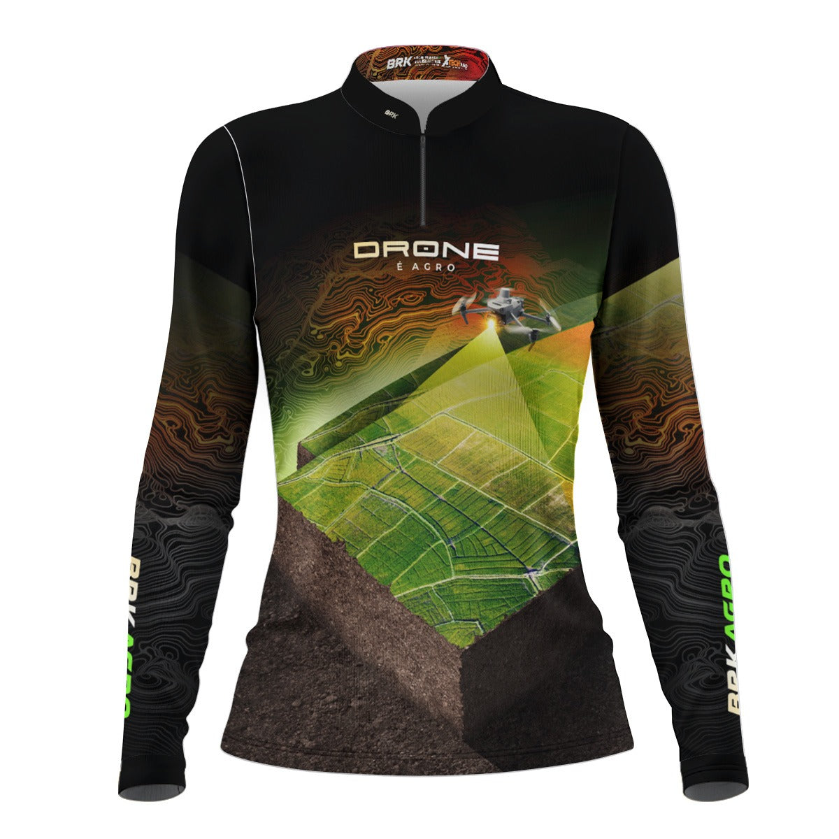 Camisa Agro Feminina Brk Drone de Mapeamento com Proteção Solar UV50+ - Brk Agro