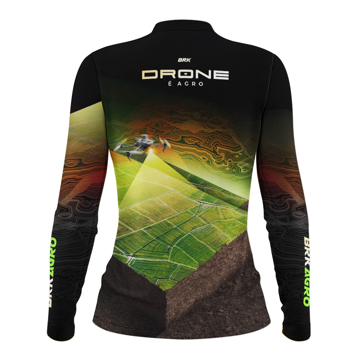 Camisa Agro Feminina Brk Drone de Mapeamento com Proteção Solar UV50+ - Brk Agro