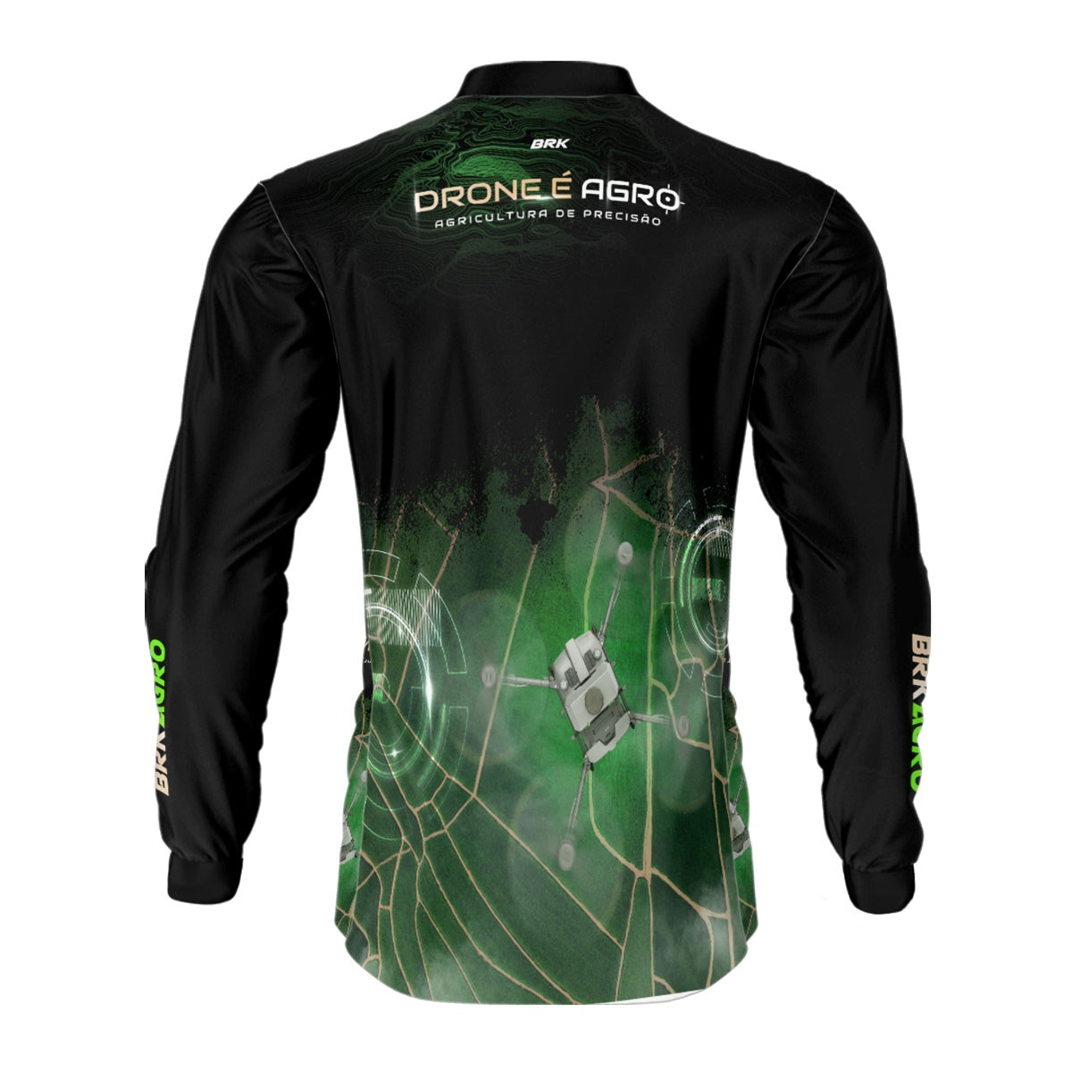 Camisa Agro Brk Pulverização Mapeamento com Proteção Solar UV50+ - Brk Agro
