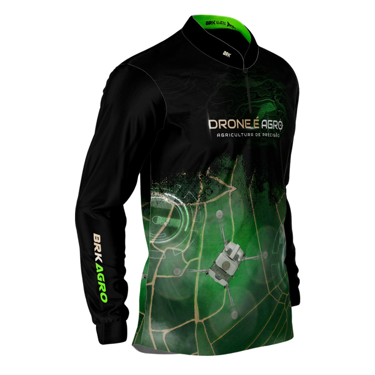 Camisa Agro Brk Pulverização Mapeamento com Proteção Solar UV50+ - Brk Agro