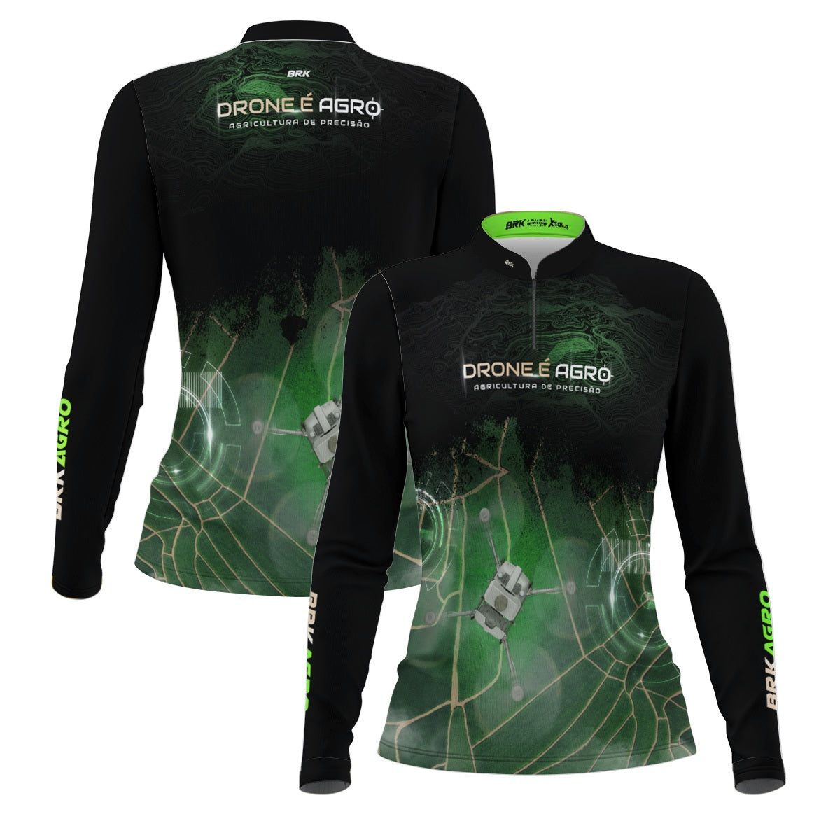Camisa Agro Feminina Brk Pulverização Mapeamento com Proteção Solar UV50+ - Brk Agro