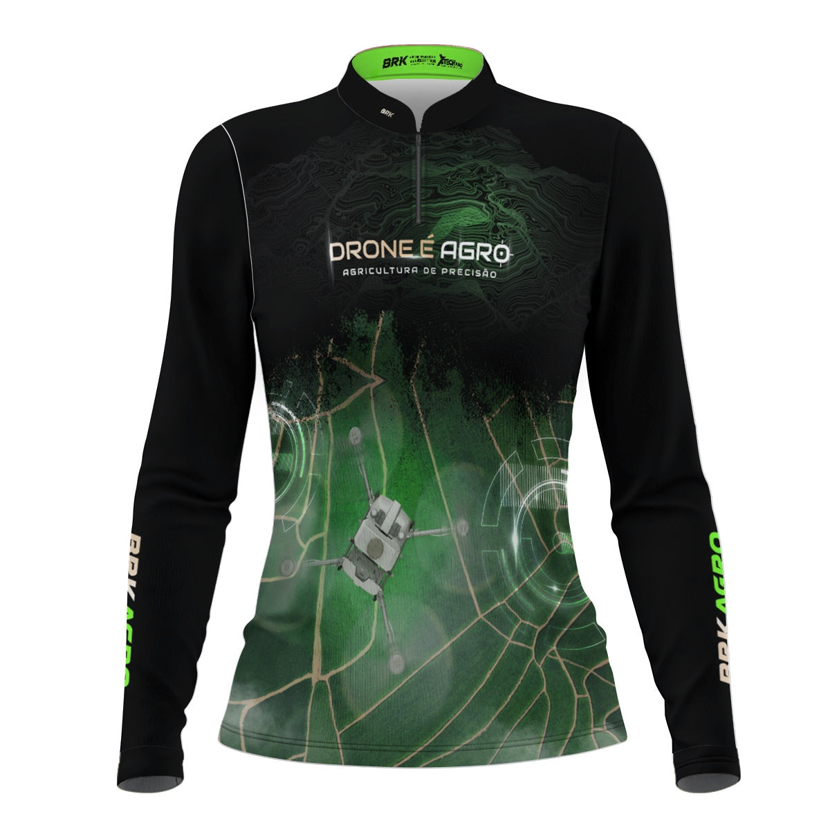Camisa Agro Feminina Brk Pulverização Mapeamento com Proteção Solar UV50+ - Brk Agro