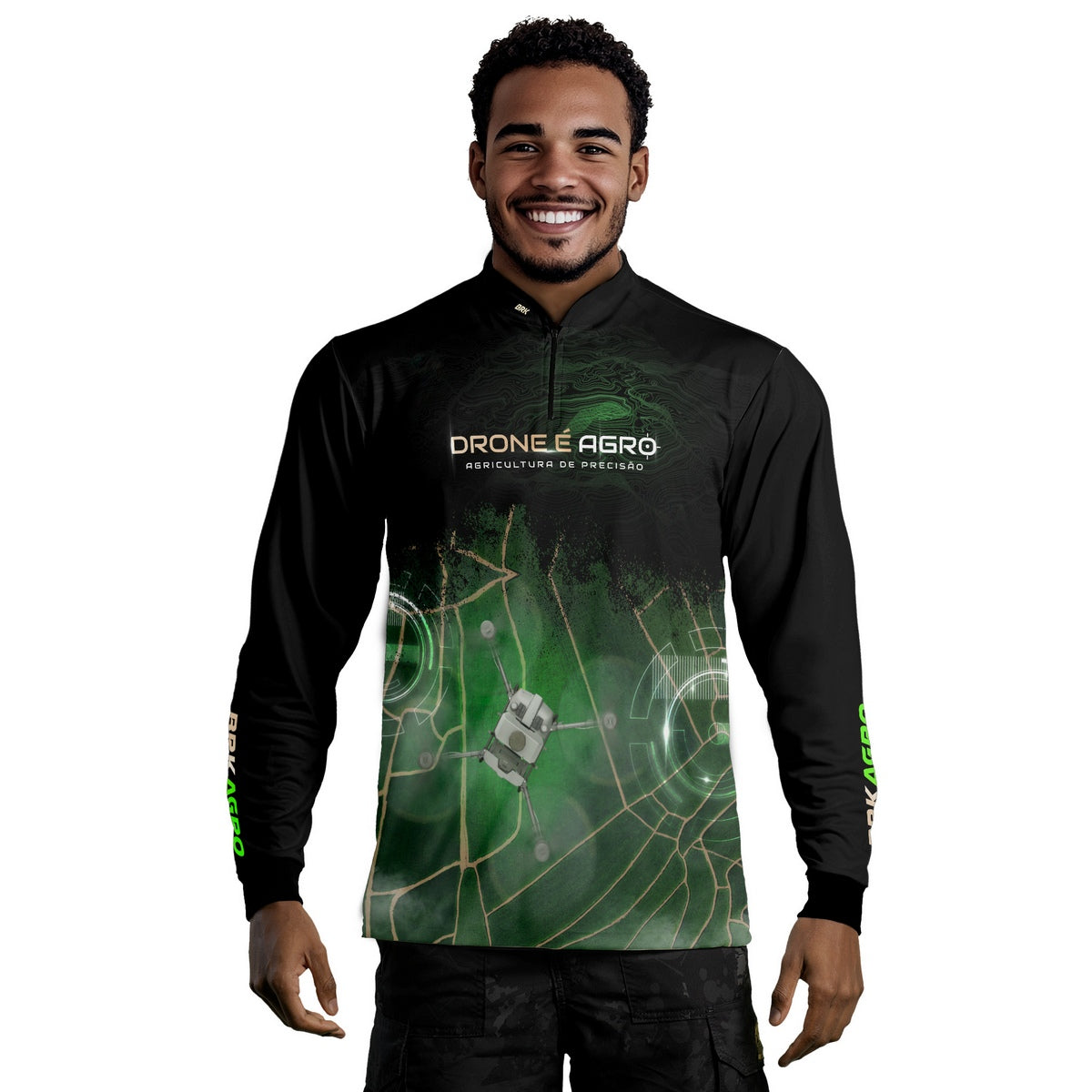 Camisa Agro Brk Pulverização Mapeamento com Proteção Solar UV50+ - Brk Agro