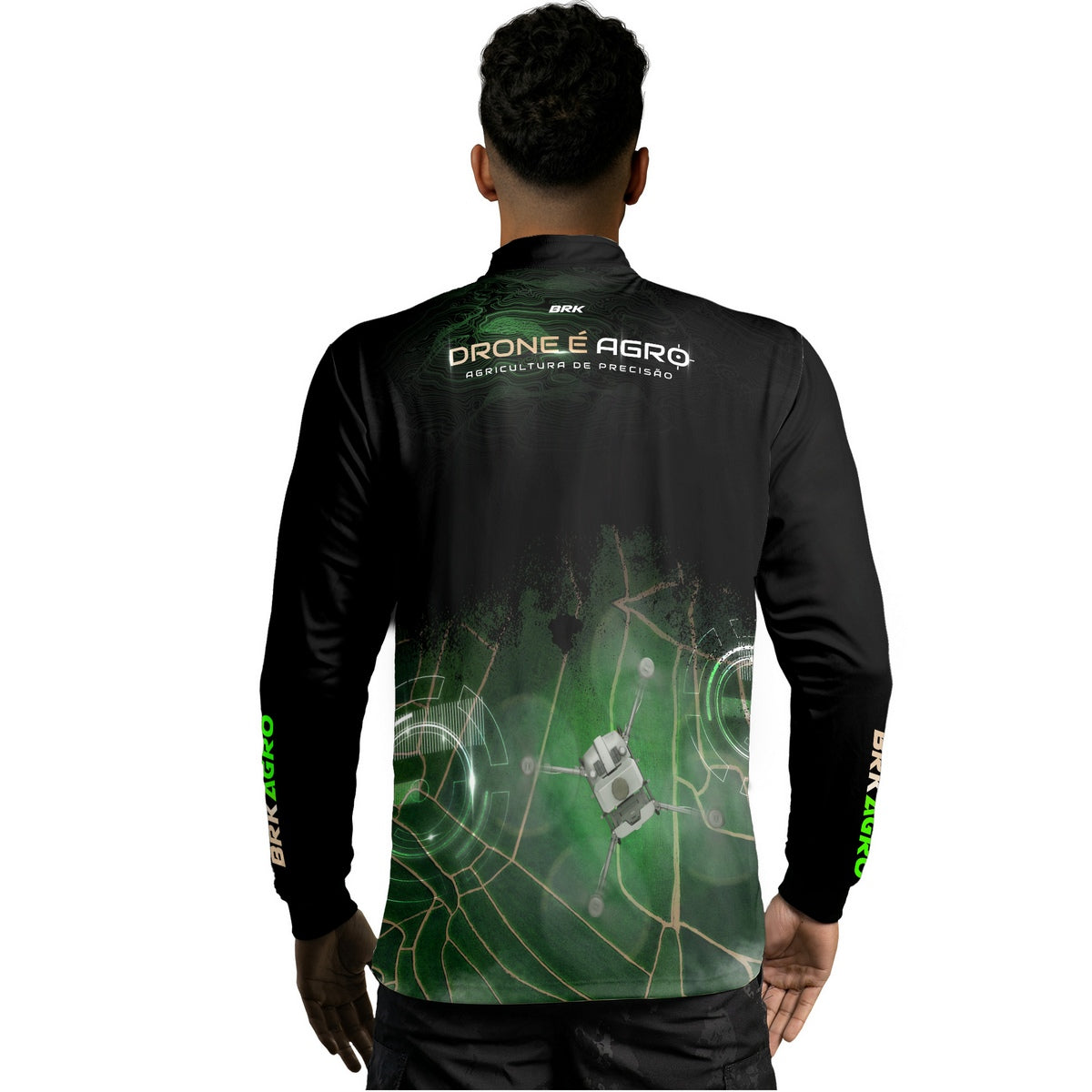 Camisa Agro Brk Pulverização Mapeamento com Proteção Solar UV50+ - Brk Agro