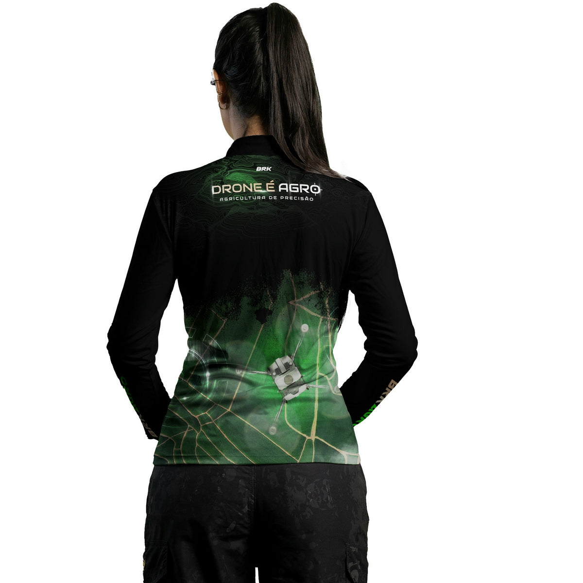 Camisa Agro Feminina Brk Pulverização Mapeamento com Proteção Solar UV50+ - Brk Agro