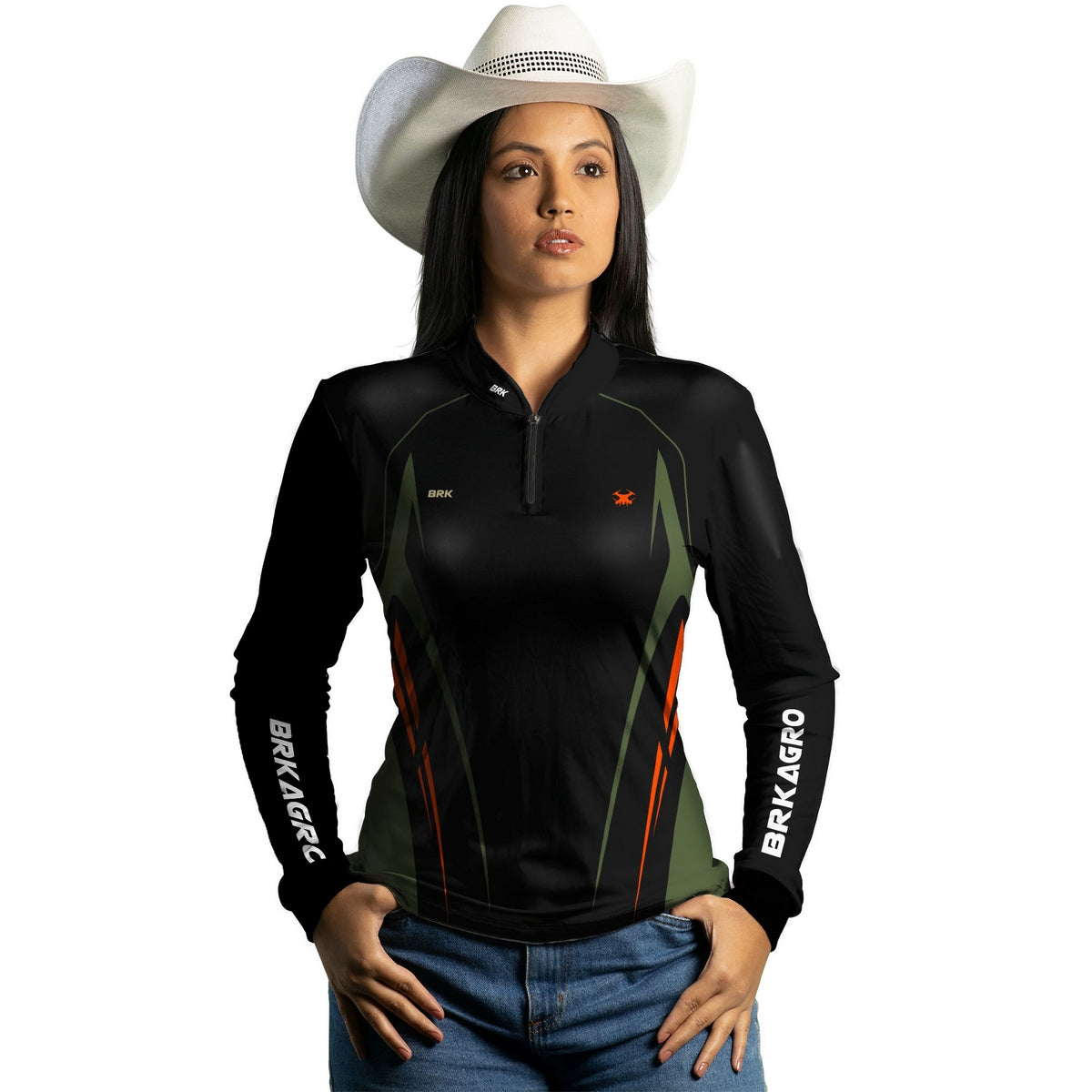Camisa Agro Feminina Brk O Agro é Drone com Proteção Solar UV50+ - Brk Agro