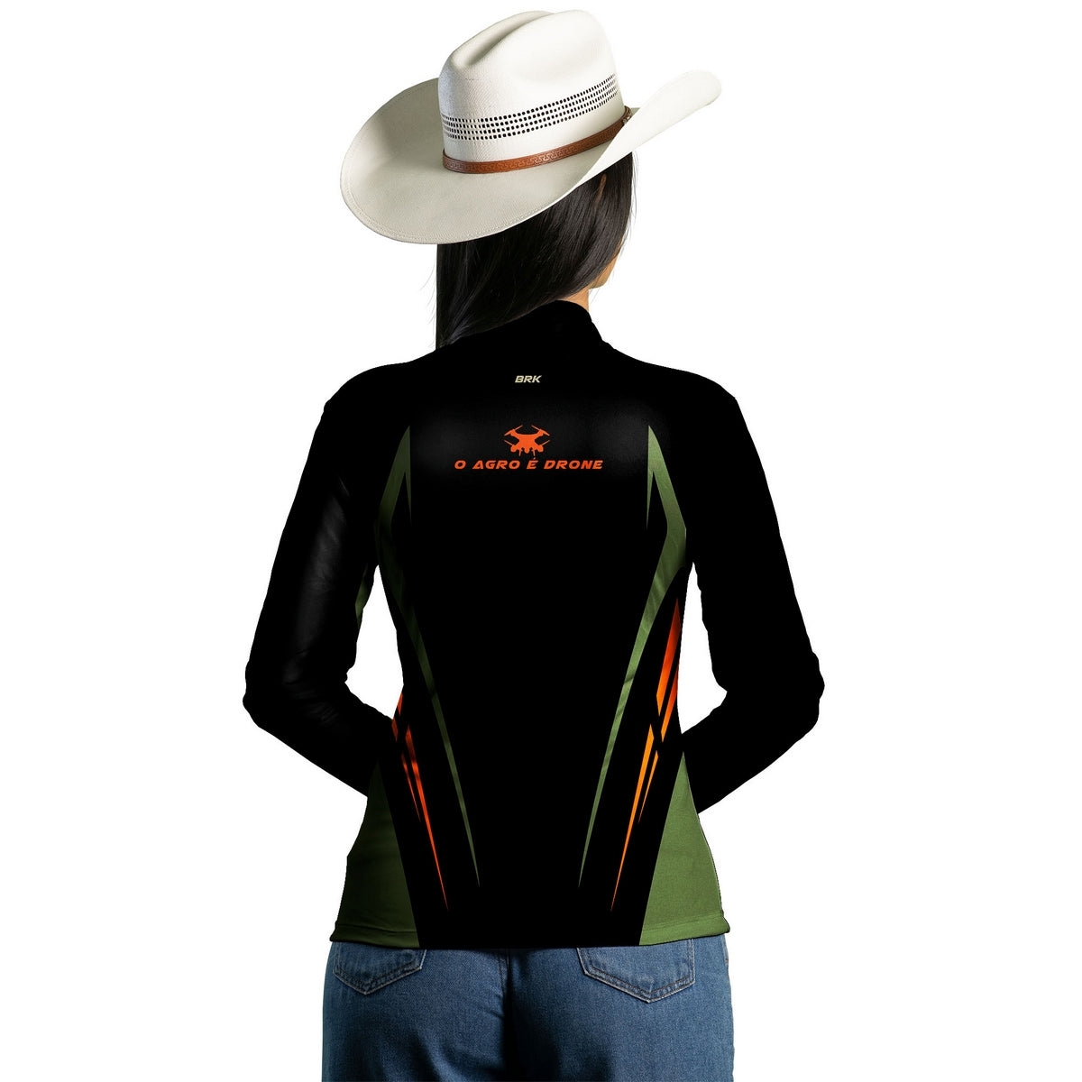 Camisa Agro Feminina Brk O Agro é Drone com Proteção Solar UV50+ - Brk Agro