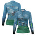 Camisa Agro Feminina Brk Drone T40 Air Force Azul com Proteção Solar UV50+ - Brk Agro