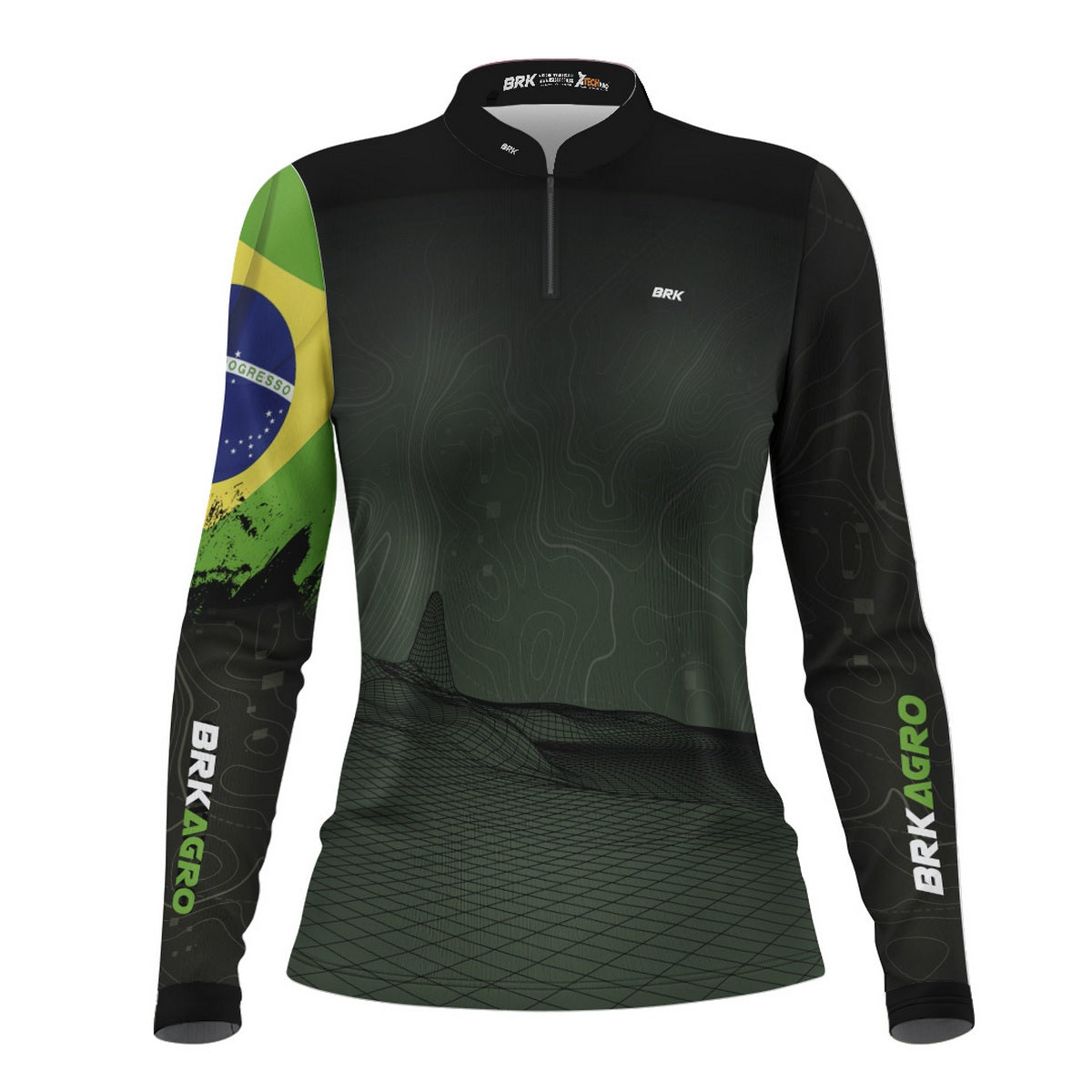 Camisa Agro Feminina Brk Topografia Hightech com Proteção Solar UV50+ - Brk Agro