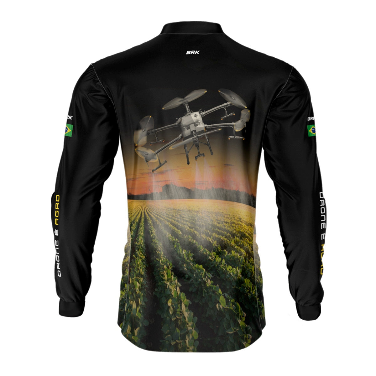 Camisa Agro Brk Pulverização Soja com Proteção Solar UV50+ - Brk Agro