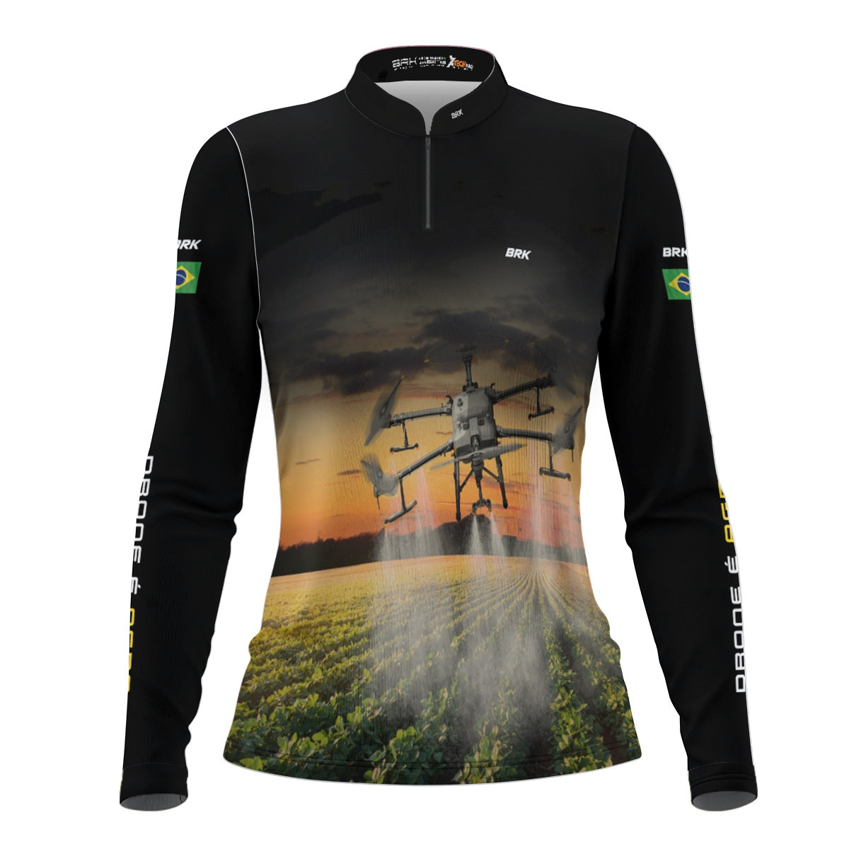 Camisa Agro Feminina Brk Pulverização Soja com Proteção Solar UV50+ - Brk Agro