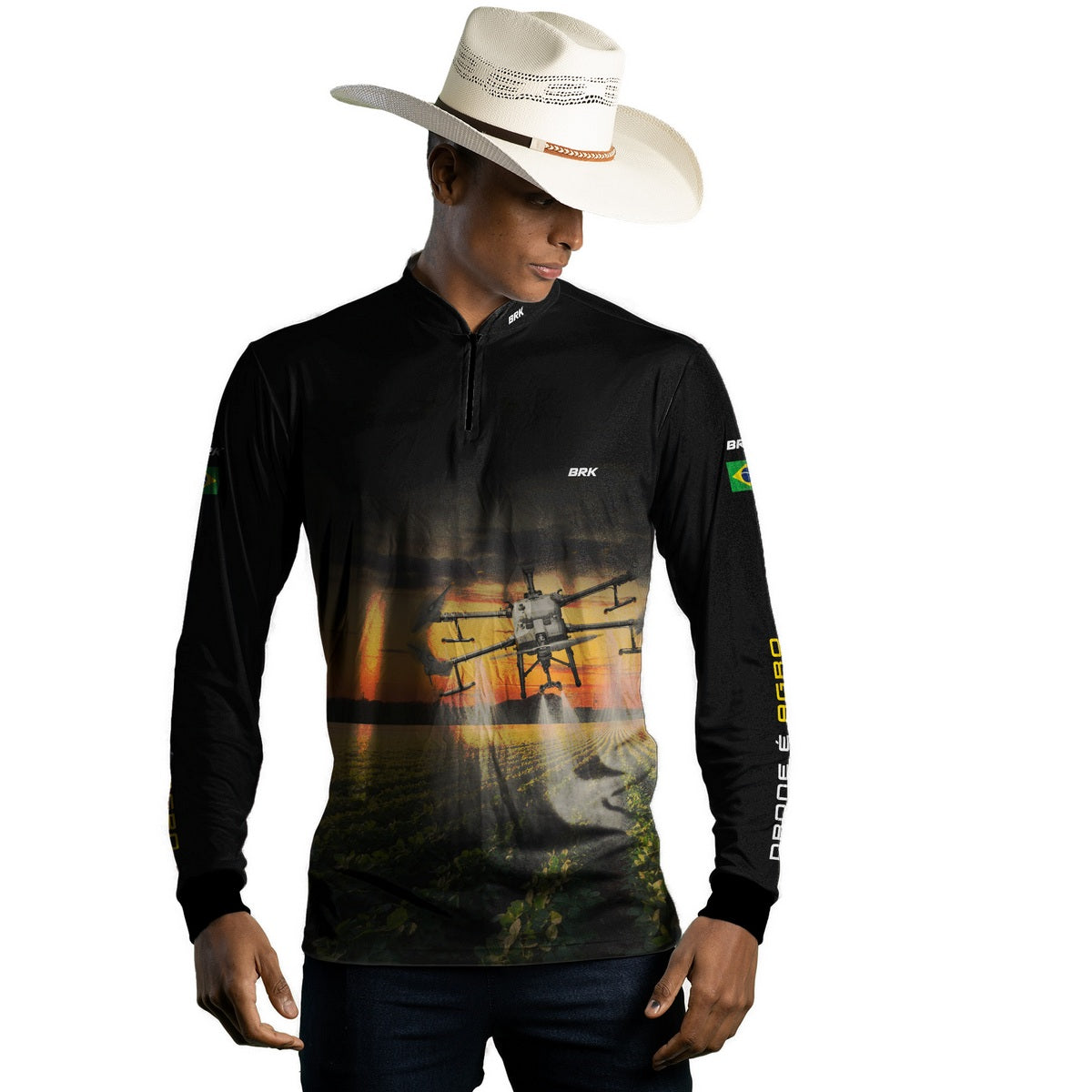 Camisa Agro Brk Pulverização Soja com Proteção Solar UV50+ - Brk Agro