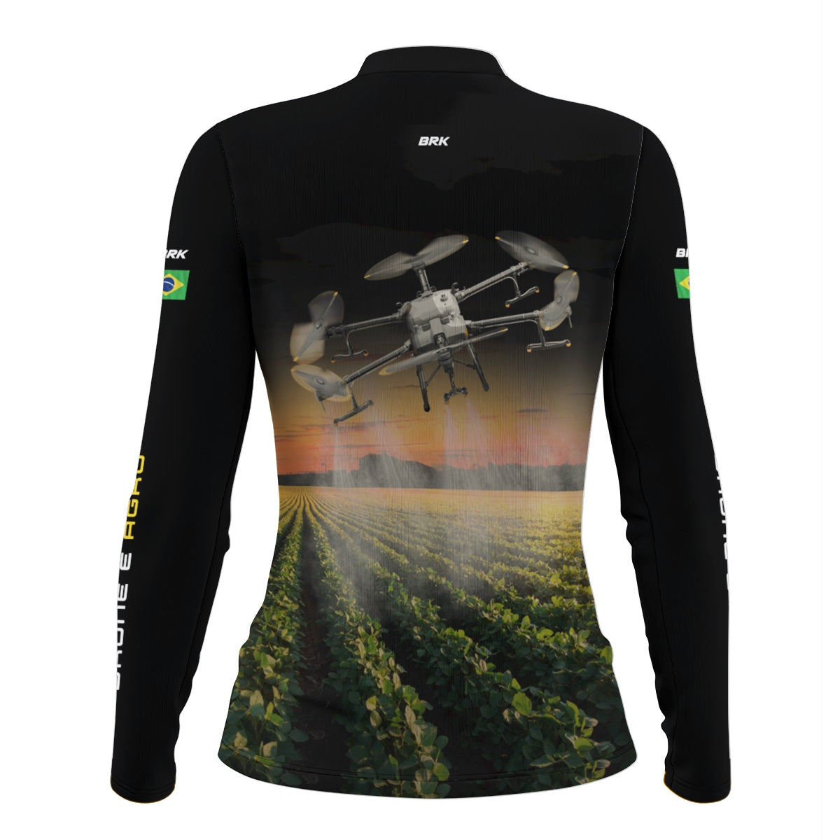 Camisa Agro Feminina Brk Pulverização Soja com Proteção Solar UV50+ - Brk Agro