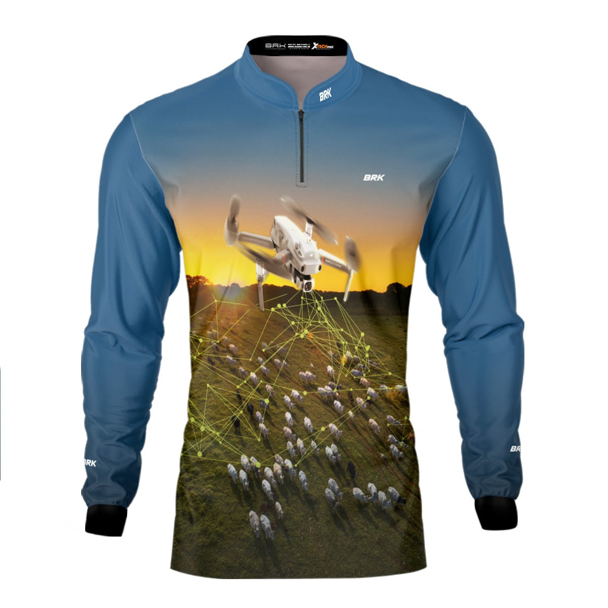 Camisa Agro Brk Drone Contagem de Gado com Proteção Solar UV50+ - Brk Agro