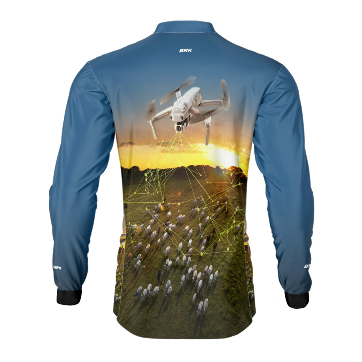 Camisa Agro Brk Drone Contagem de Gado com Proteção Solar UV50+ - Brk Agro
