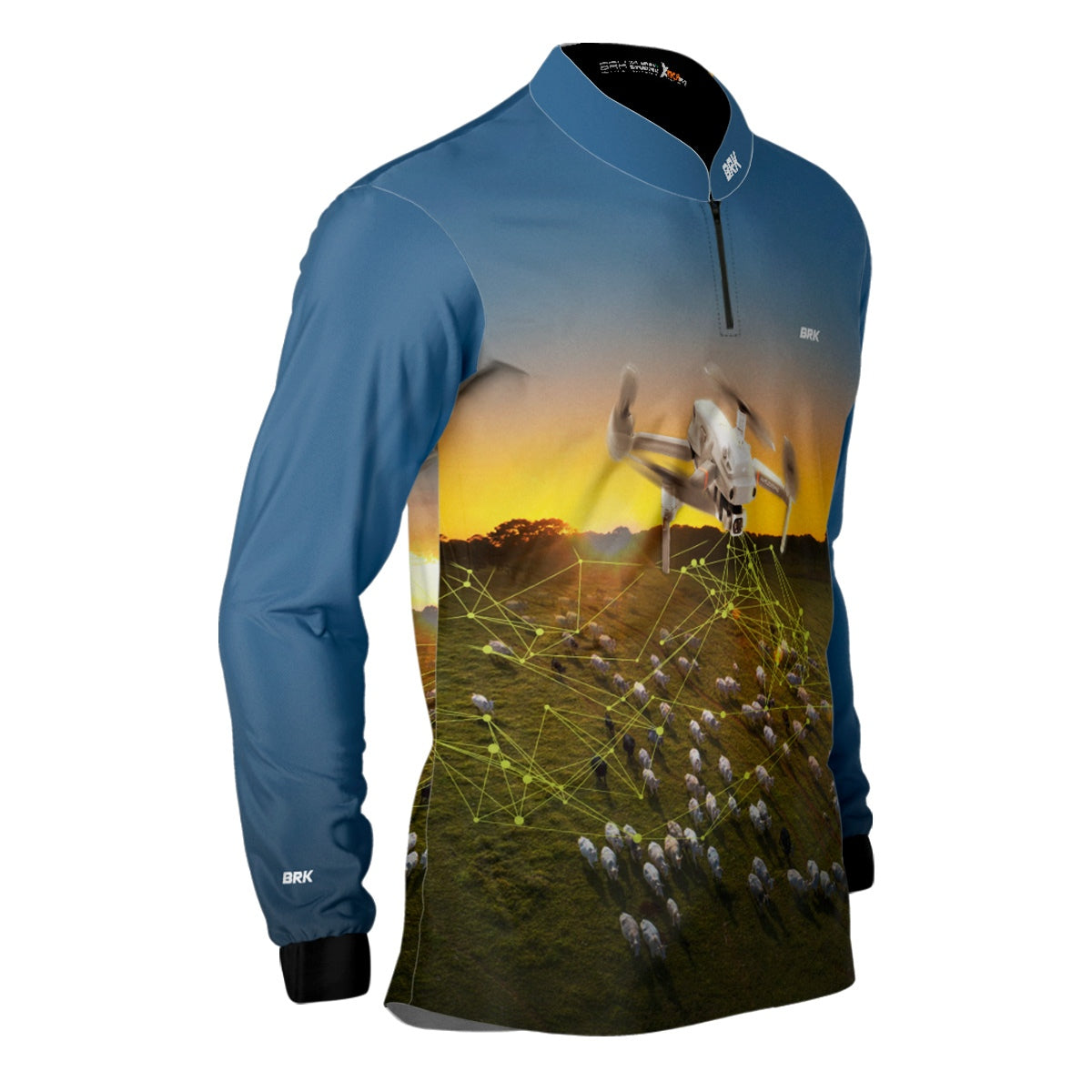 Camisa Agro Brk Drone Contagem de Gado com Proteção Solar UV50+ - Brk Agro