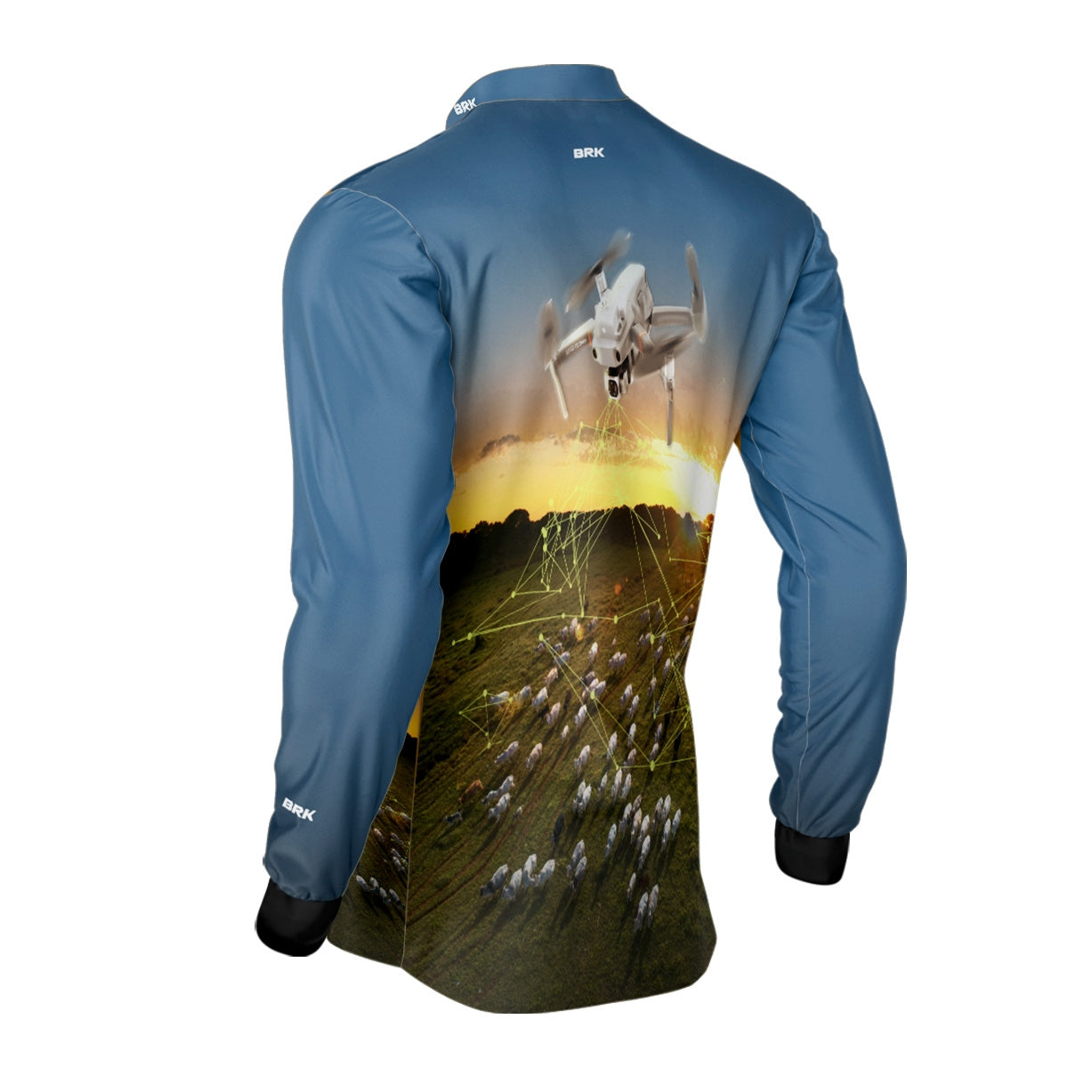 Camisa Agro Brk Drone Contagem de Gado com Proteção Solar UV50+ - Brk Agro