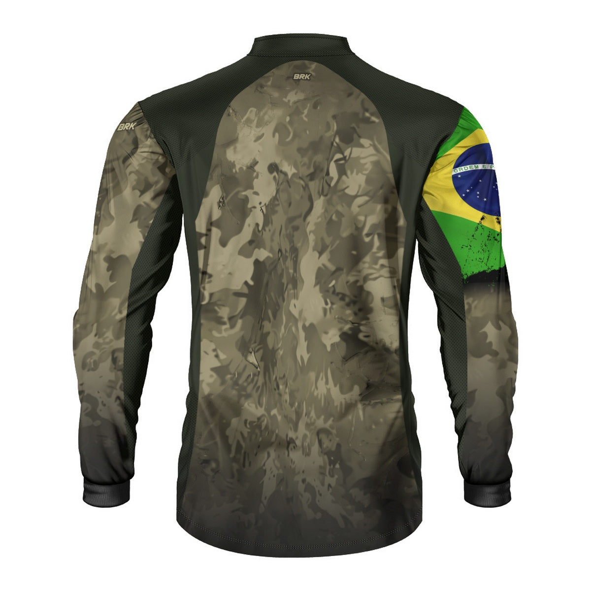 Camisa Agro Brk Camuflada Bandeira do Brasil com Proteção Solar UV50+ - Brk Agro