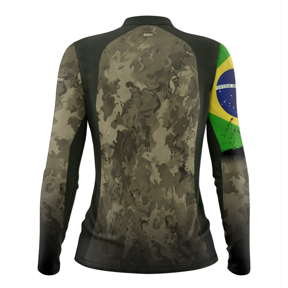 Camisa Agro Feminina Brk Camuflada Bandeira do Brasil com Proteção Solar UV50+ - Brk Agro