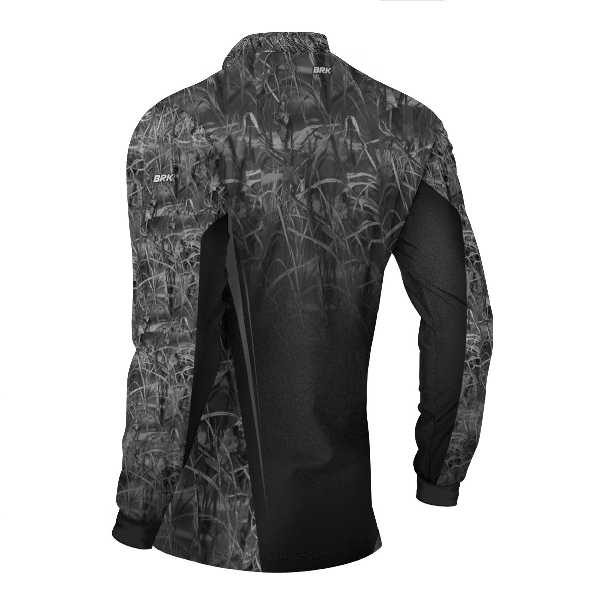 Camisa Agro Brk Camuflada Preto e Cinza com Proteção Solar UV50+ - Brk Agro