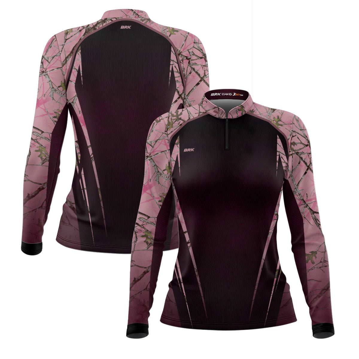 Camisa Agro Feminina Brk Camuflada Rosa com Proteção Solar UV50+ - Brk Agro