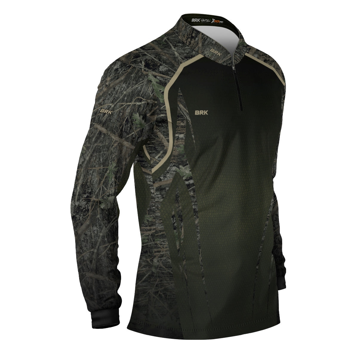 Camisa Agro Brk Camuflada Verde com Proteção Solar UV50+ - Brk Agro