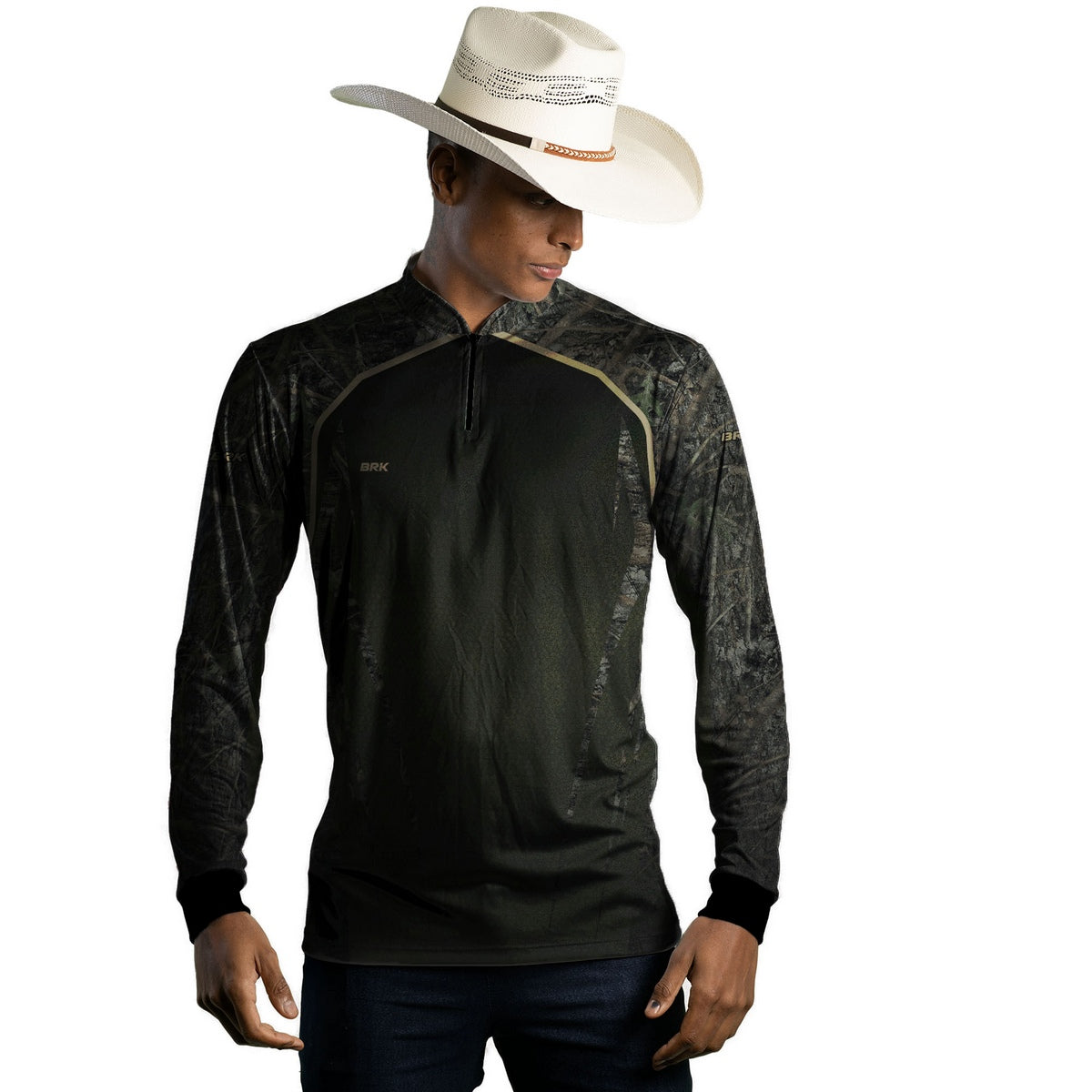 Camisa Agro Brk Camuflada Verde com Proteção Solar UV50+ - Brk Agro