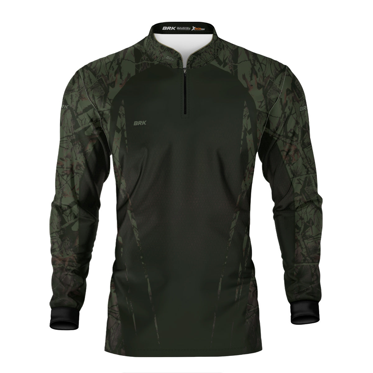 Camisa Agro Brk Camuflada Verde Militar com Proteção Solar UV50+ - Brk Agro