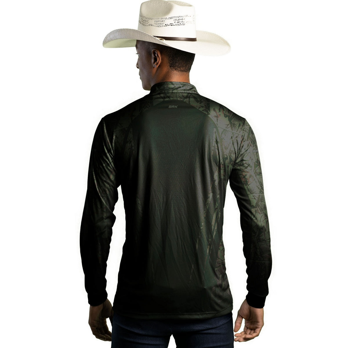 Camisa Agro Brk Camuflada Verde Militar com Proteção Solar UV50+ - Brk Agro