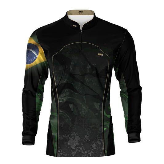 Camisa Agro Brk Camuflada Bandeira do Brasil com Proteção Solar UV50+ - Brk Agro