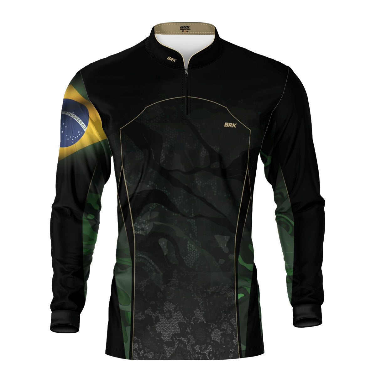 Camisa Agro Brk Camuflada Bandeira do Brasil com Proteção Solar UV50+ - Brk Agro