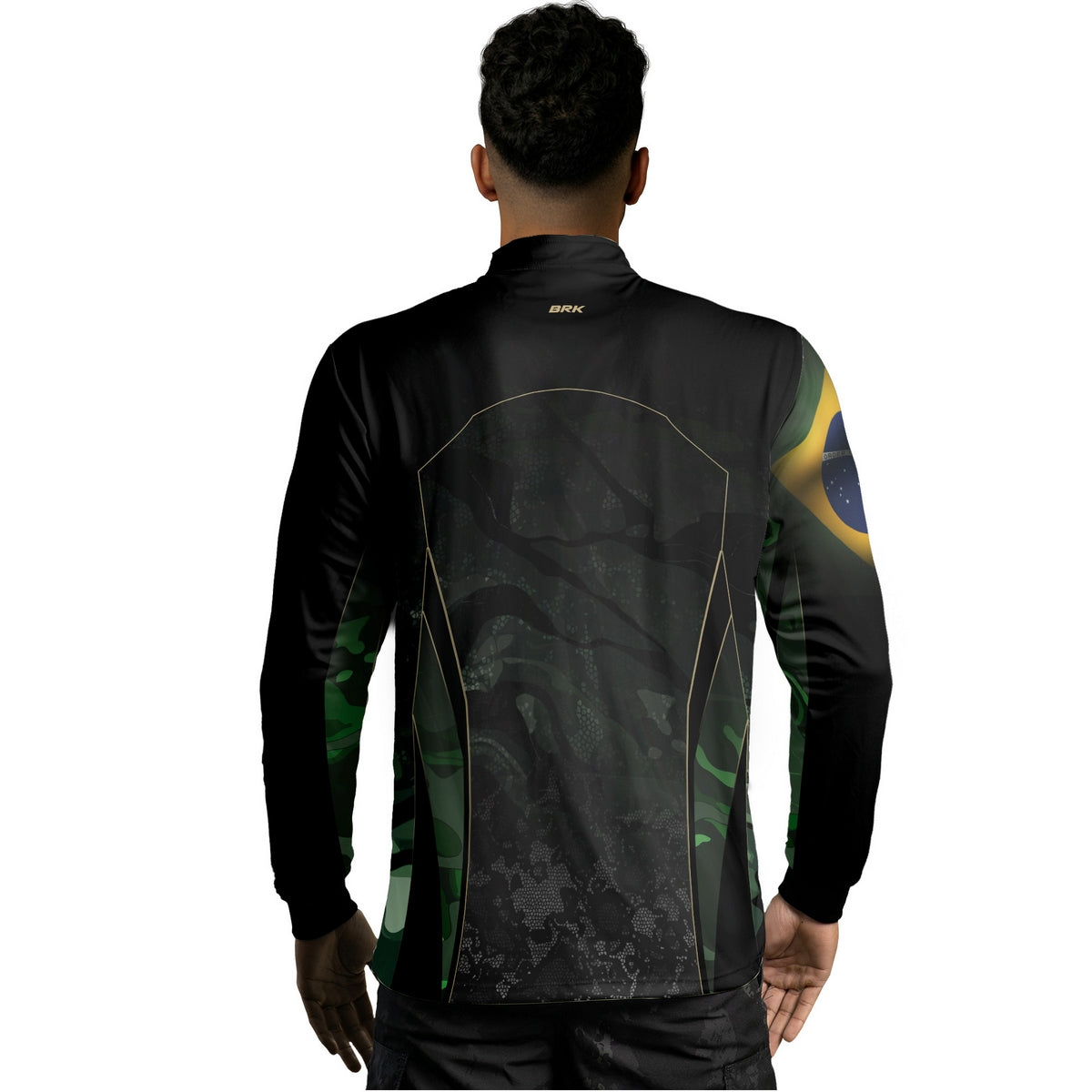 Camisa Agro Brk Camuflada Bandeira do Brasil com Proteção Solar UV50+ - Brk Agro