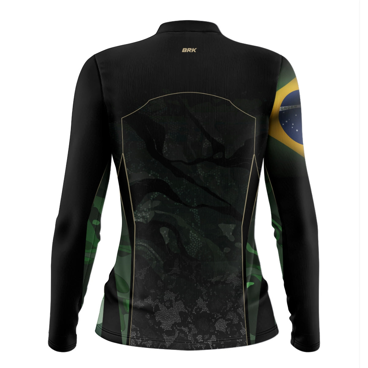 Camisa Agro Feminina Brk Feminina Camuflada Bandeira do Brasil com Proteção Solar UV50+ - Brk Agro