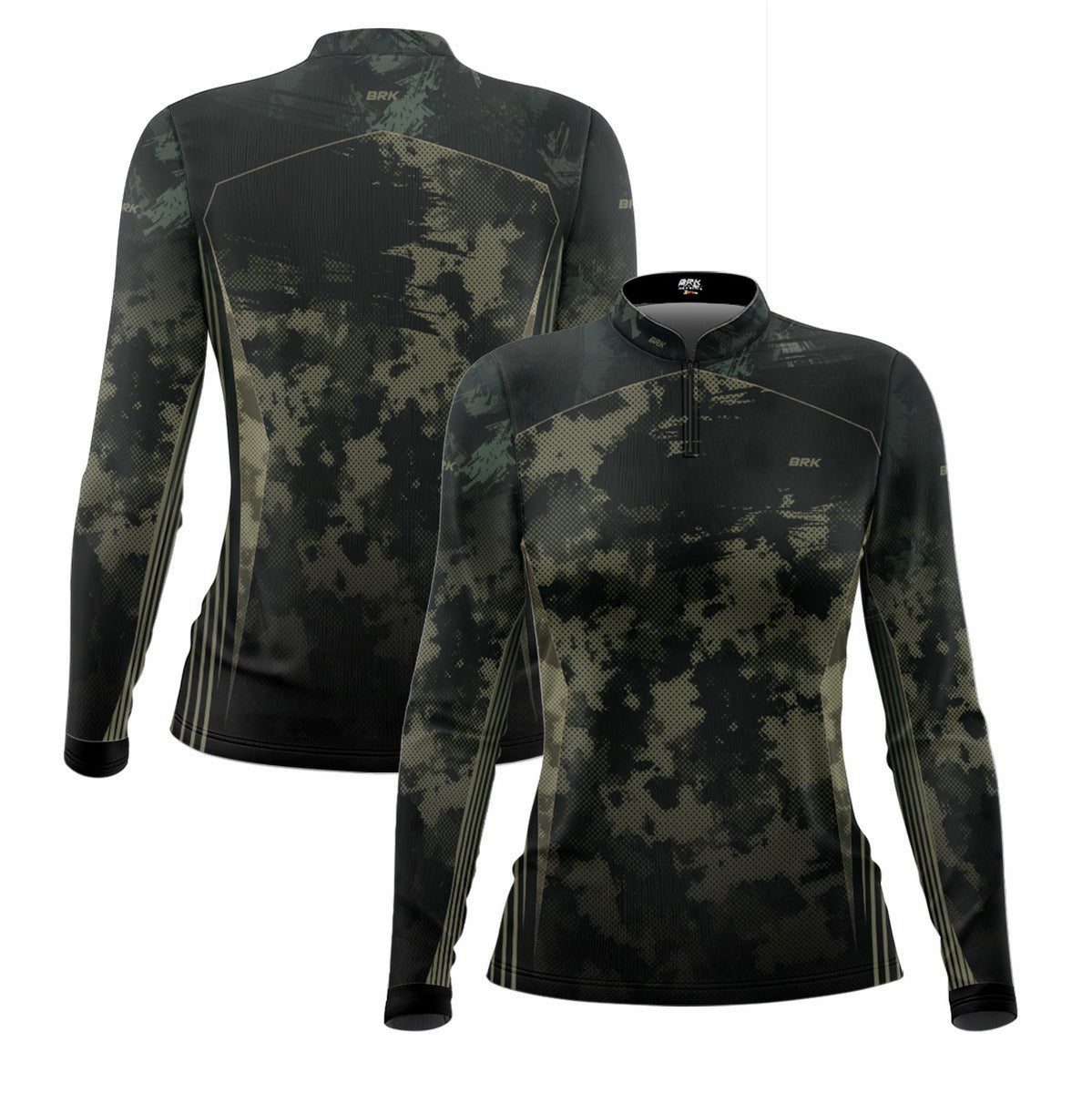 Camisa Agro Feminina Brk Camuflada Militar com Proteção Solar UV50+ - Brk Agro