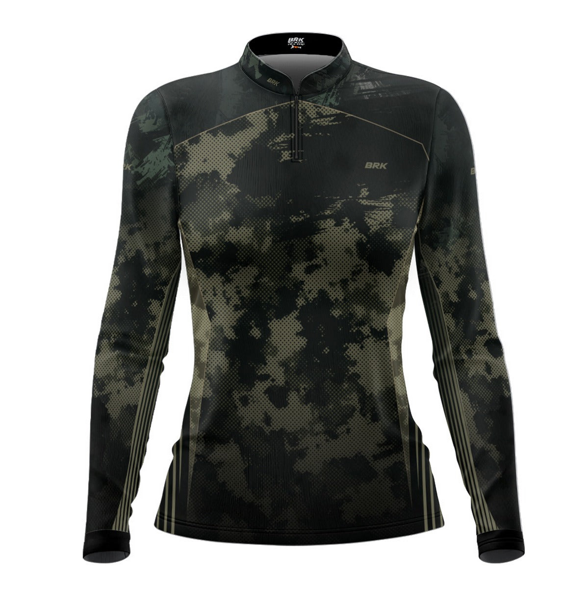 Camisa Agro Feminina Brk Camuflada Militar com Proteção Solar UV50+ - Brk Agro