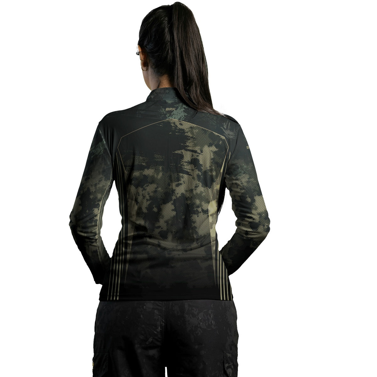 Camisa Agro Feminina Brk Camuflada Militar com Proteção Solar UV50+ - Brk Agro
