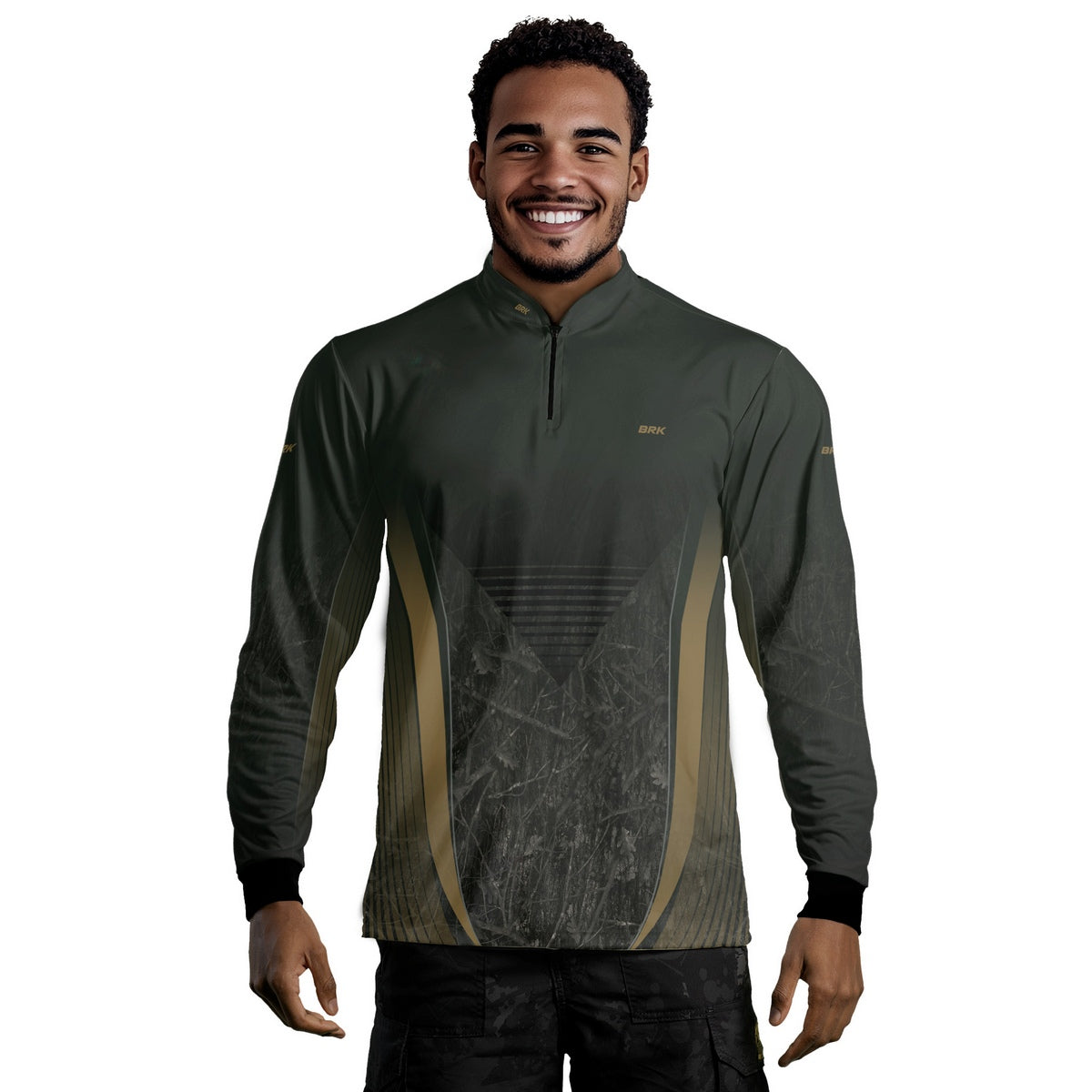 Camisa Agro Brk Camuflada Verde com Proteção Solar UV50+ - Brk Agro