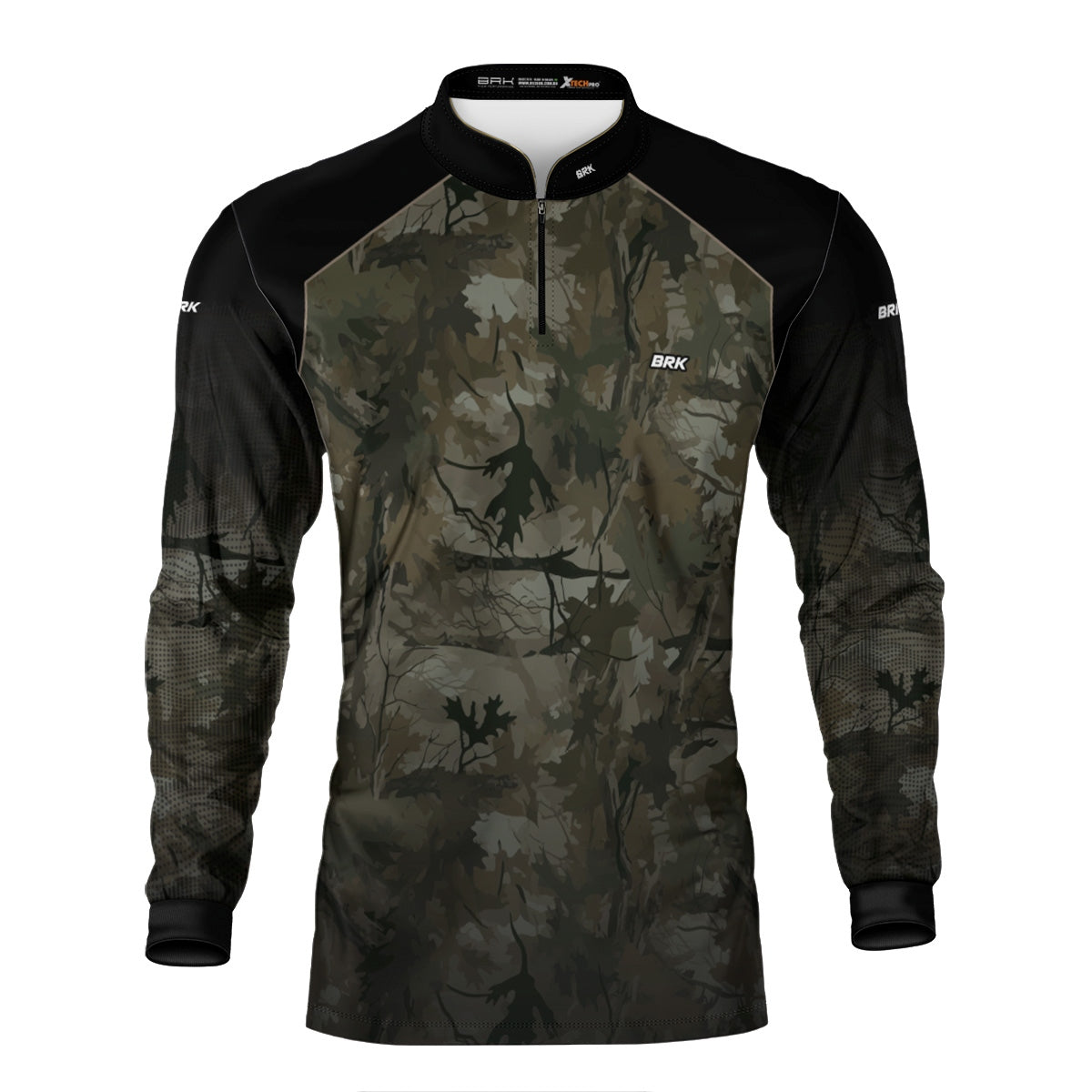 Camisa Agro Brk Camuflada Verde Folhas com Proteção Solar UV50+ - Brk Agro