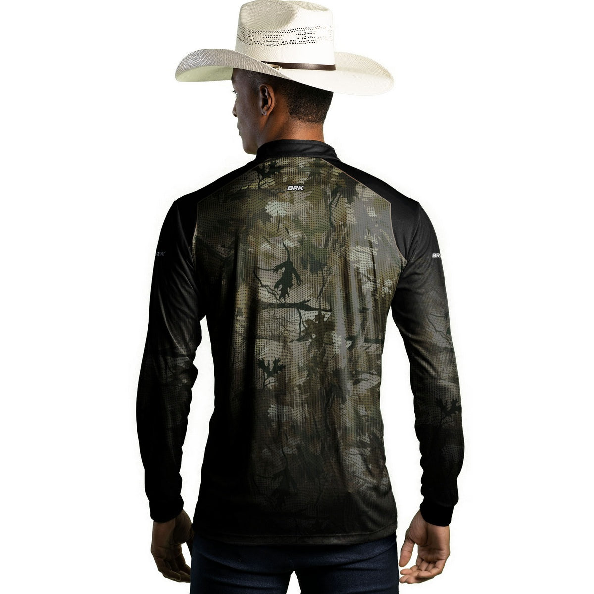 Camisa Agro Brk Camuflada Verde Folhas com Proteção Solar UV50+ - Brk Agro