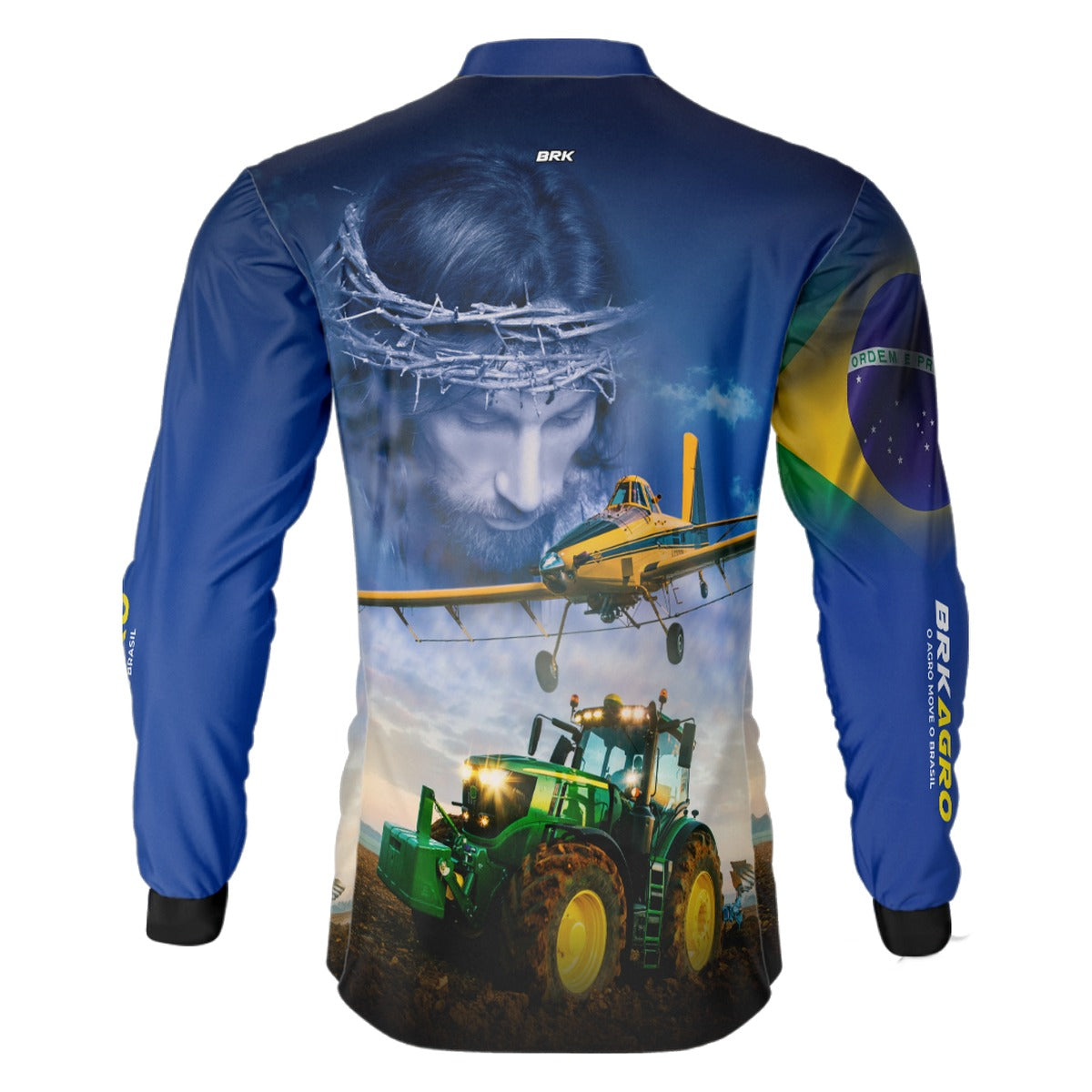 Camisa Agro Brk Jesus Agricultura de Precisão com UV50 - Tamanho:PP - Envio Imediato - Brk Agro