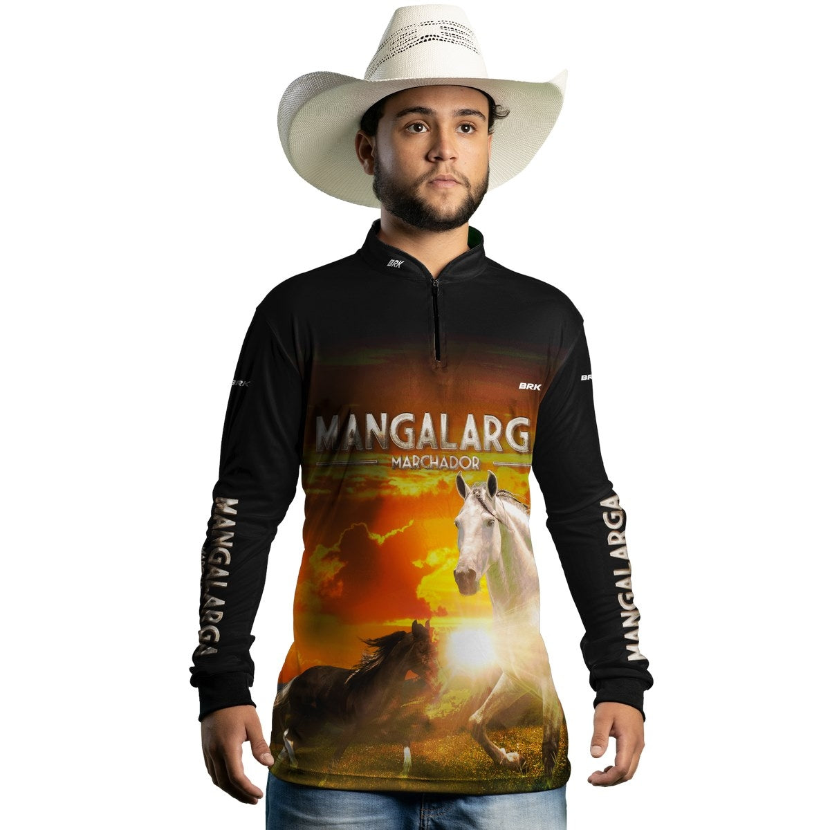 Camisa Agro BRK Mangalarga Marchador com UV50 - Envio Imediato - Brk Agro