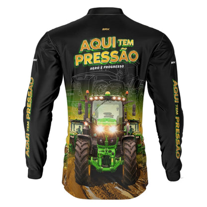 Camisa Agro Brk Aqui Tem Pressão UV50  - Tamanho: PP - Envio Imediato - Brk Agro