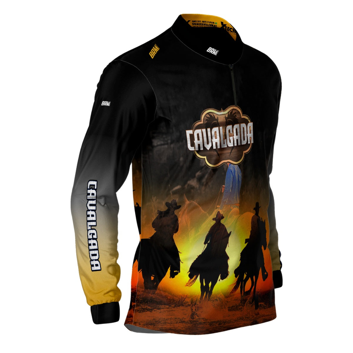 Camisa Brk Agro Cavalgada Cavaleiros  com UV50  - Tamanho: M - Envio Imediato - Brk Agro
