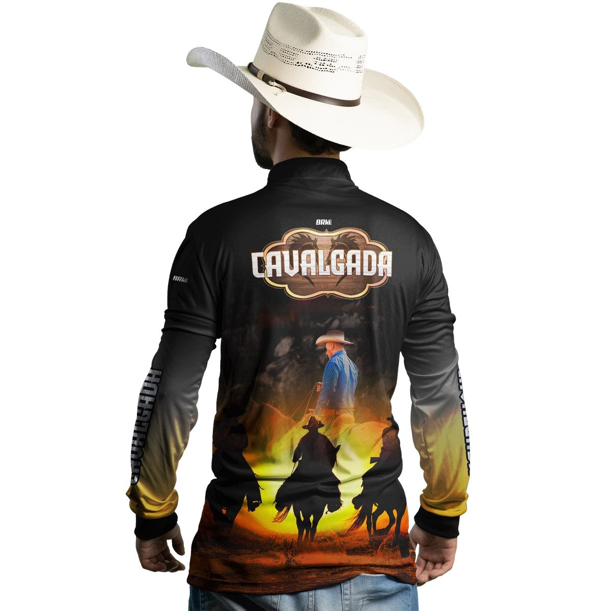Camisa Brk Agro Cavalgada Cavaleiros  com UV50  - Tamanho: M - Envio Imediato - Brk Agro