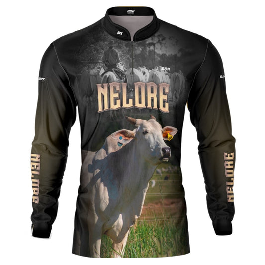Camisa BRK Agro Raça Nelore com UV50 - Tamanho:M - Envio Imediato - Brk Agro