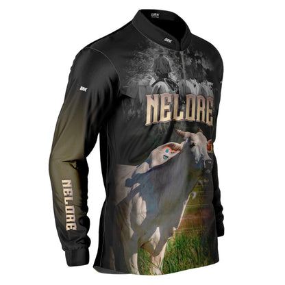 Camisa BRK Agro Raça Nelore com UV50 - Tamanho:M - Envio Imediato - Brk Agro