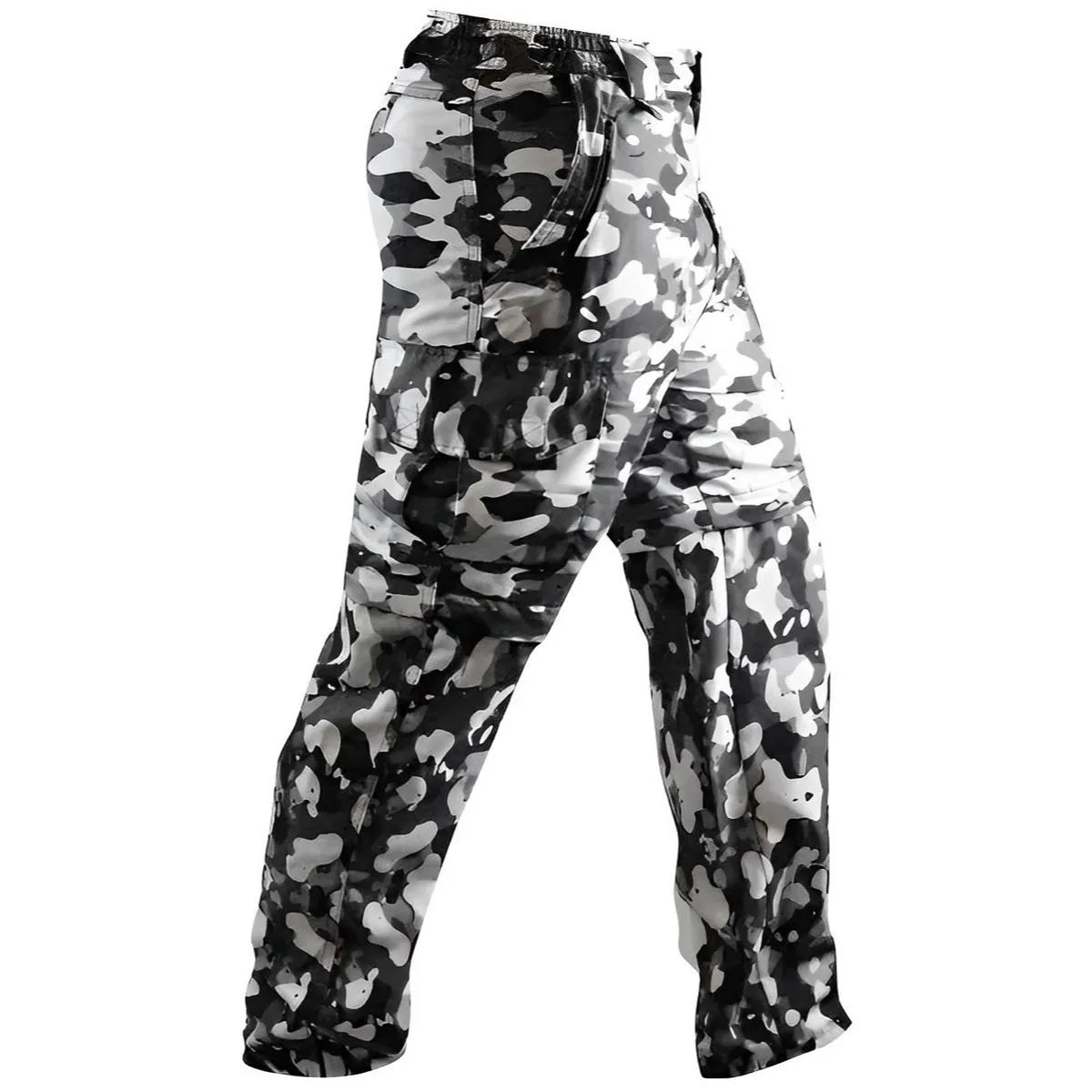 Calça Tática Country Brk Camuflado Preto e Branco UV35+ (Vira Bermuda) - Brk Agro