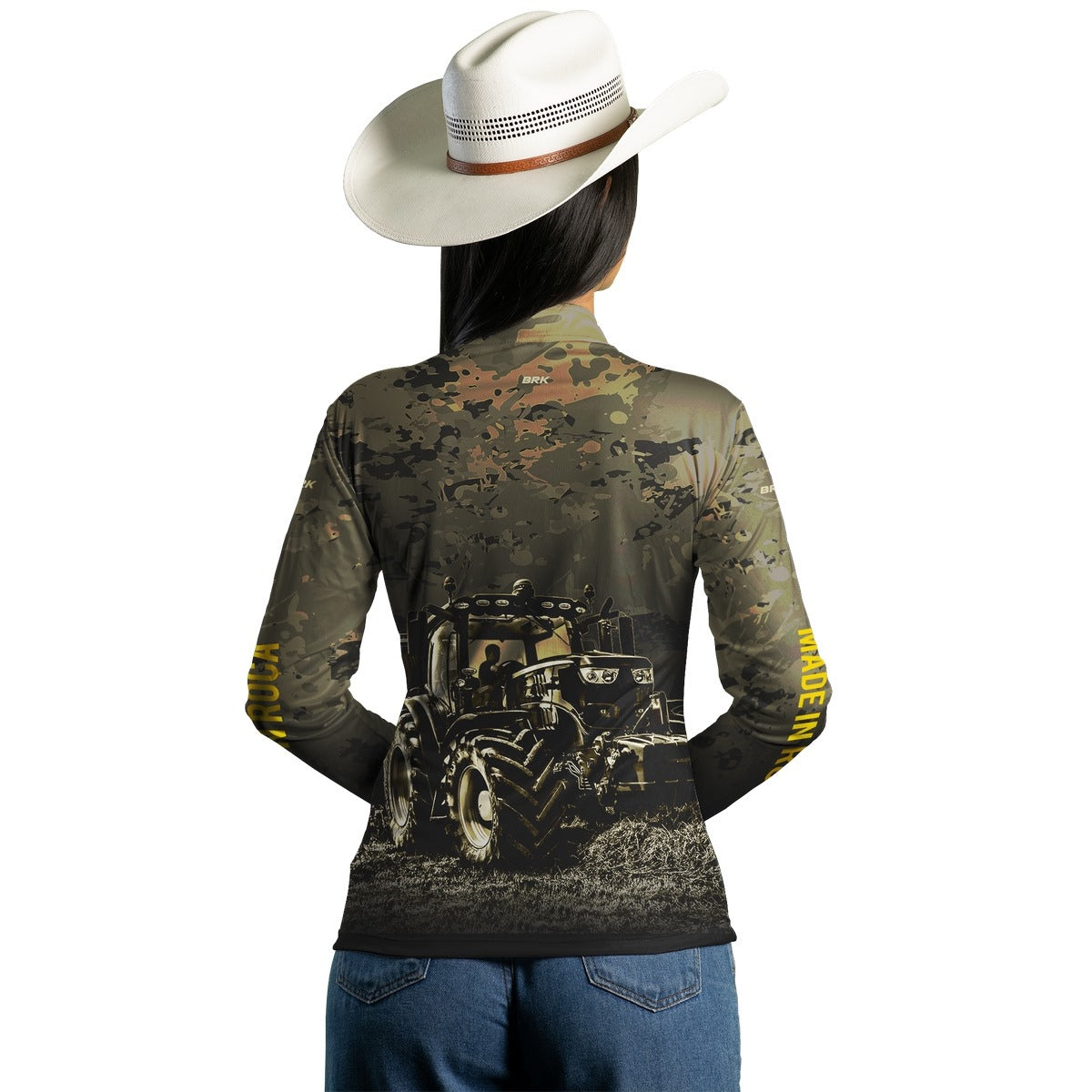 Camisa Agro Feminina Brk Camuflada com Proteção Solar UV50+ - Brk Agro